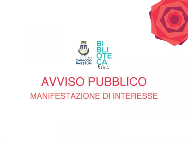 Avviso Pubblico Di Manifestazione DI Interesse Per La Promozione Di